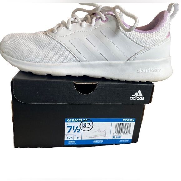 Adidas Women's White/Purple QT Racer 2.0 Running Shoes Size 7.5” - Picture 4 of 8